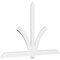 Ekena Millwork Redmond Architectural Grade PVC Gable Bracket, 108"W x 67 1/2"H x 2"D x 6"F, 15/12 Pitch GBP108X68X0206RED00 - alternate 1